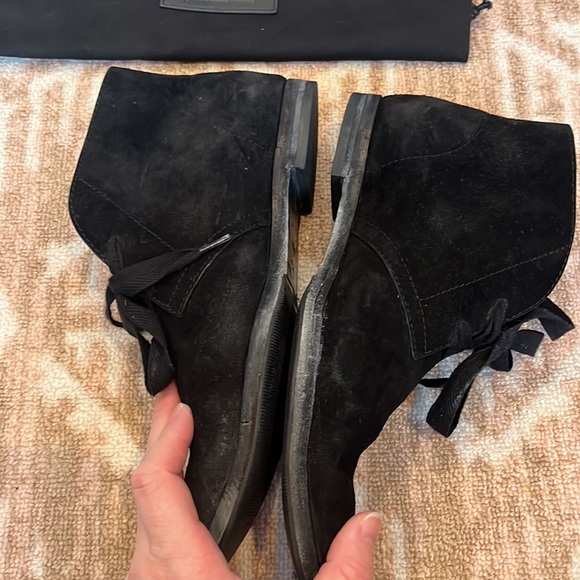 Alexander wang suede lace bootie sz 39.5 black - Picture 6 of 9